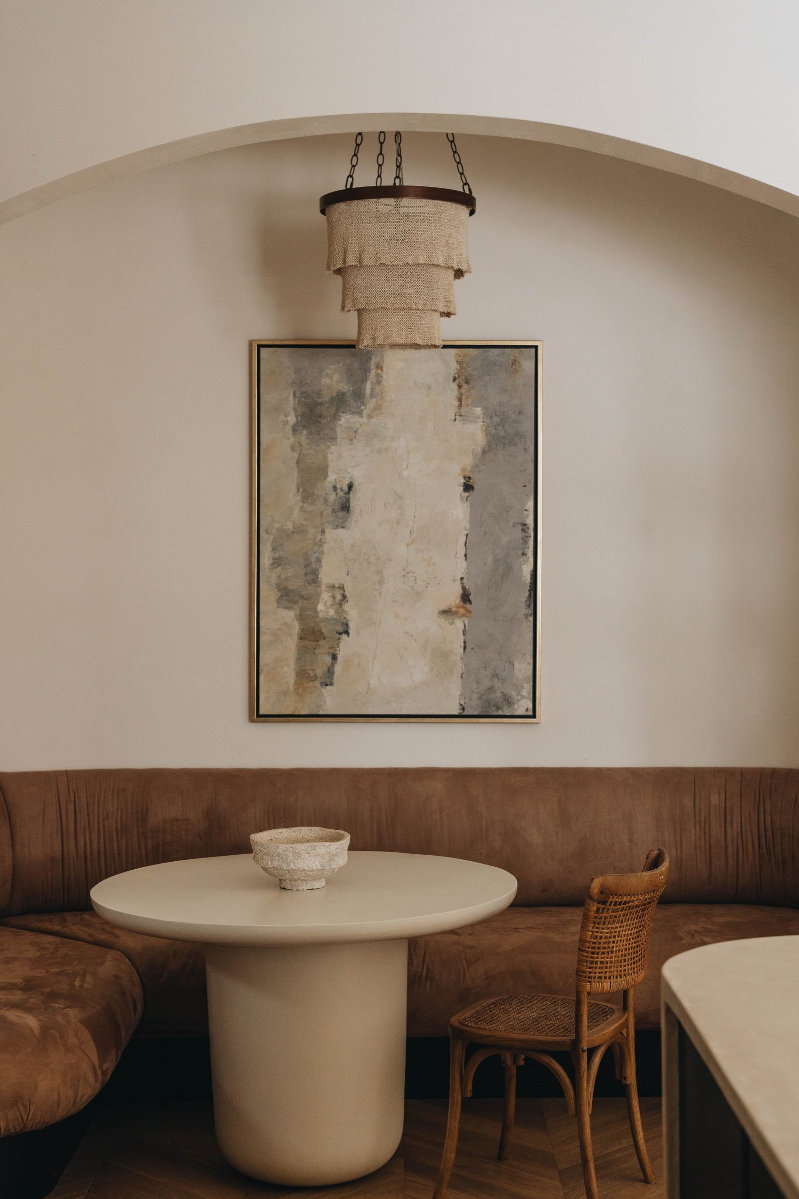 Restaurant with decorative plaster